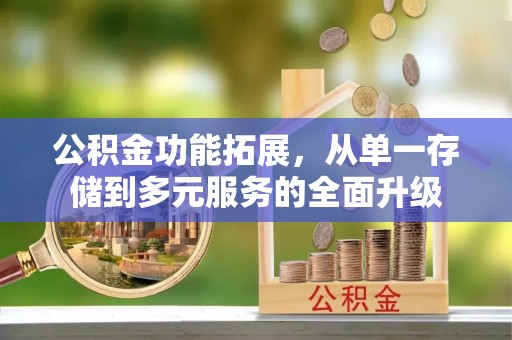 禹城公积金功能拓展，从单一存储到多元服务的全面升级