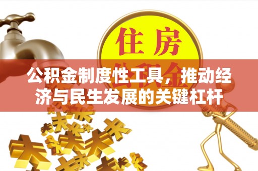 禹城公积金制度性工具，推动经济与民生发展的关键杠杆