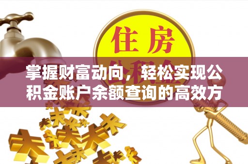 禹城掌握财富动向，轻松实现公积金账户余额查询的高效方式
