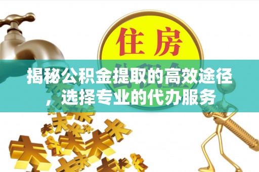禹城揭秘公积金提取的高效途径，选择专业的代办服务